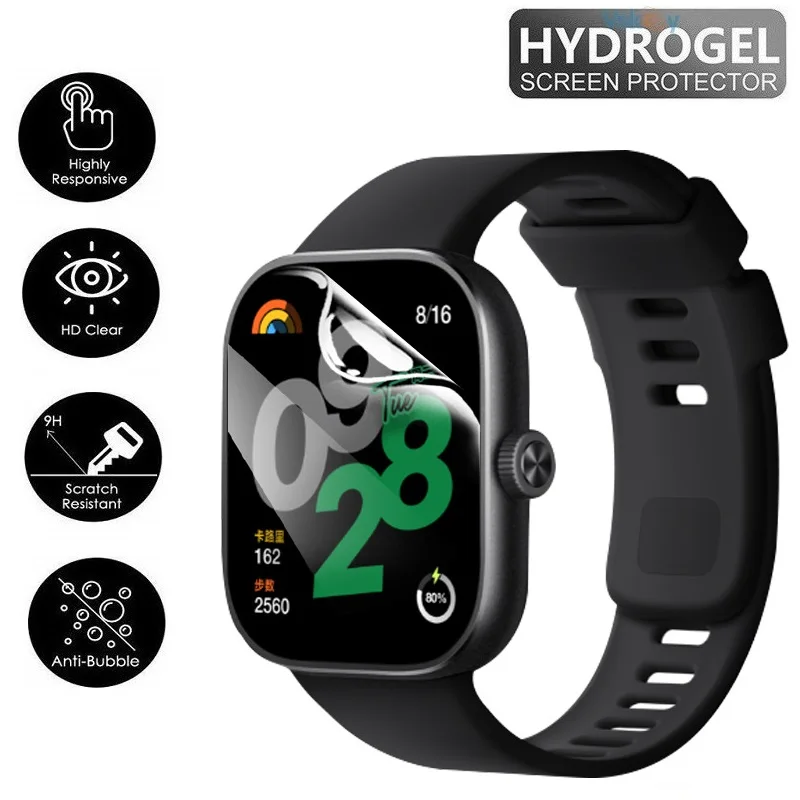 10PCS Soft TPU Hydrogel Film for Xiaomi Redmi Watch 4 Smart Watch HD Clear Screen Protector