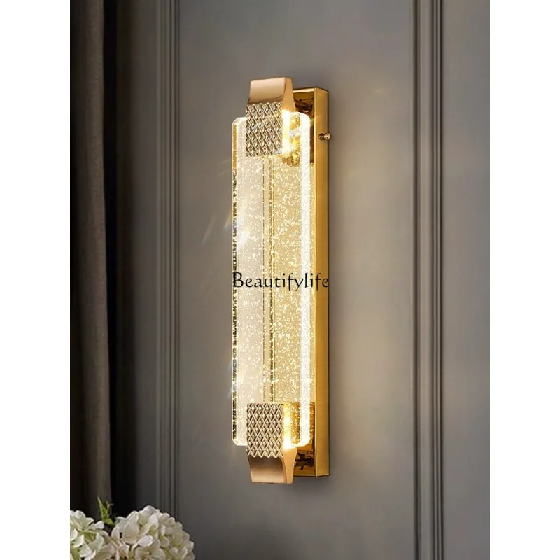 

Entrance Wall Decorative Luminous Bedroom Bedside Luxury Minimalist Villa Living Room High-End Crystal Decoration