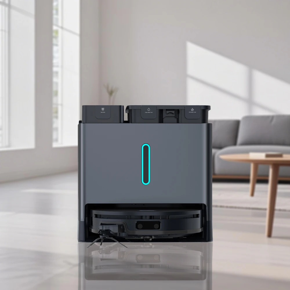 Pet Hair Robotic Vacuum Cleaner With Expandable Mop System 20000Pa Auto Empty Dustbin Precise Navigation With Self Cleaning