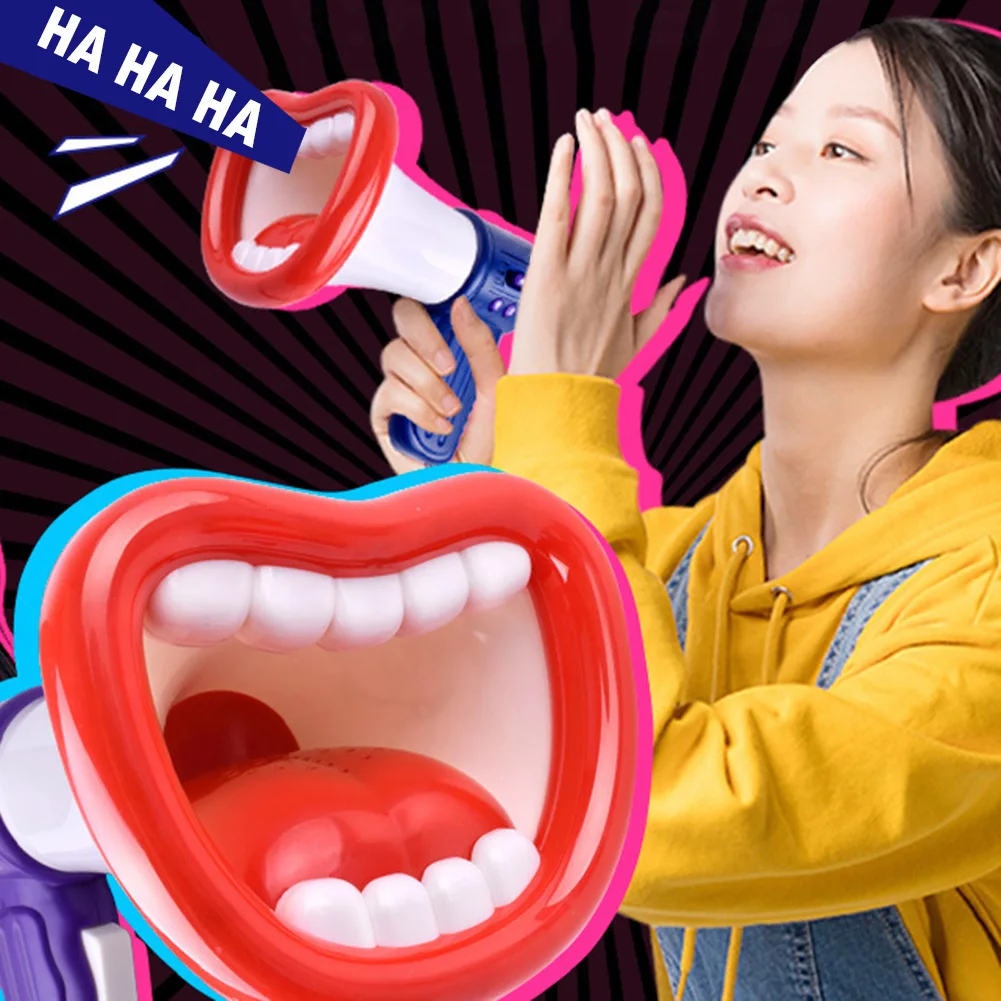 2022 New Big Mouth Funny Megaphone Recording Toy Kids Voice Changer Children Speaker Handheld Mic Vocal Toys