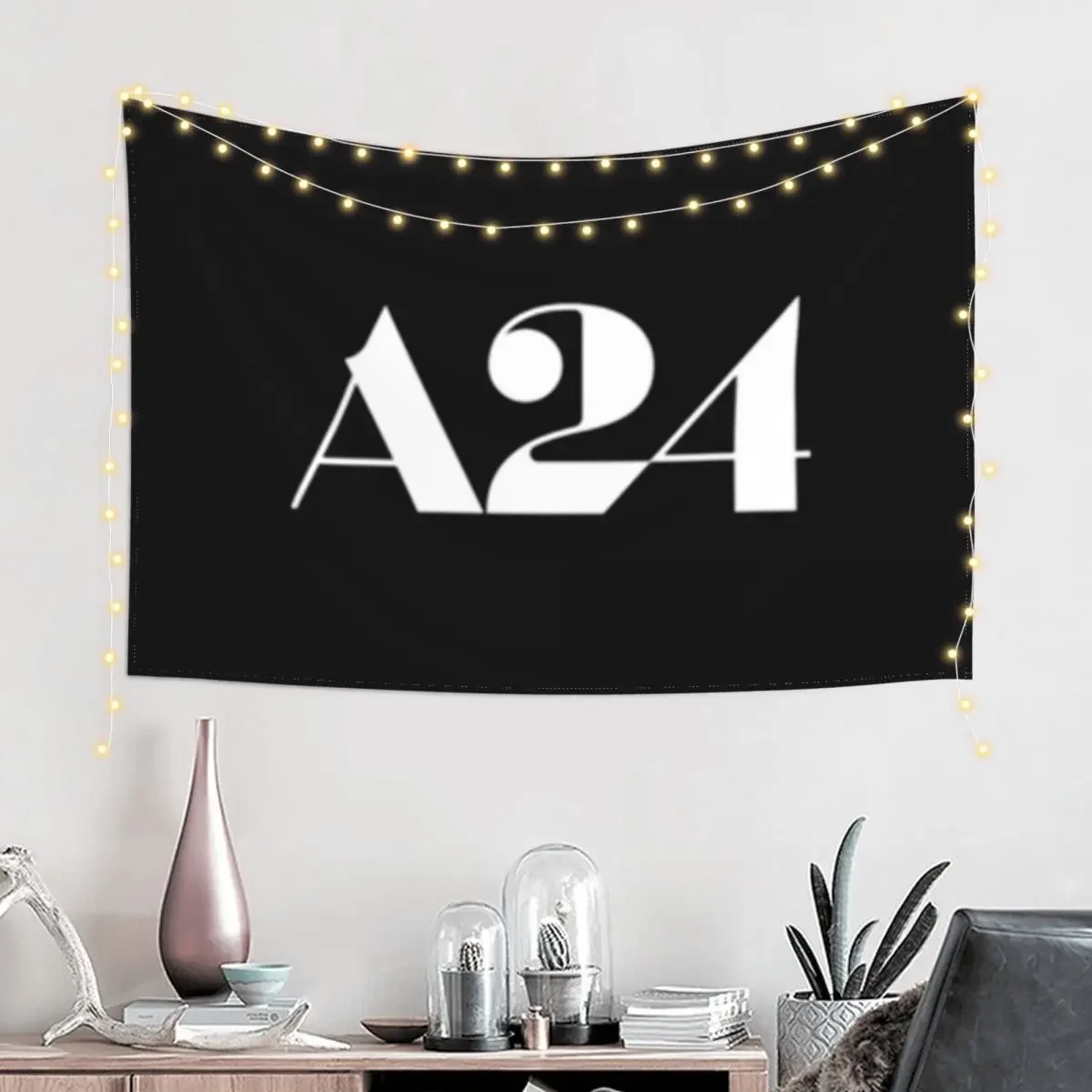 A24 Logo (White) Classic Tapestry Home Decor Accessories Bedrooms Decor Tapestry