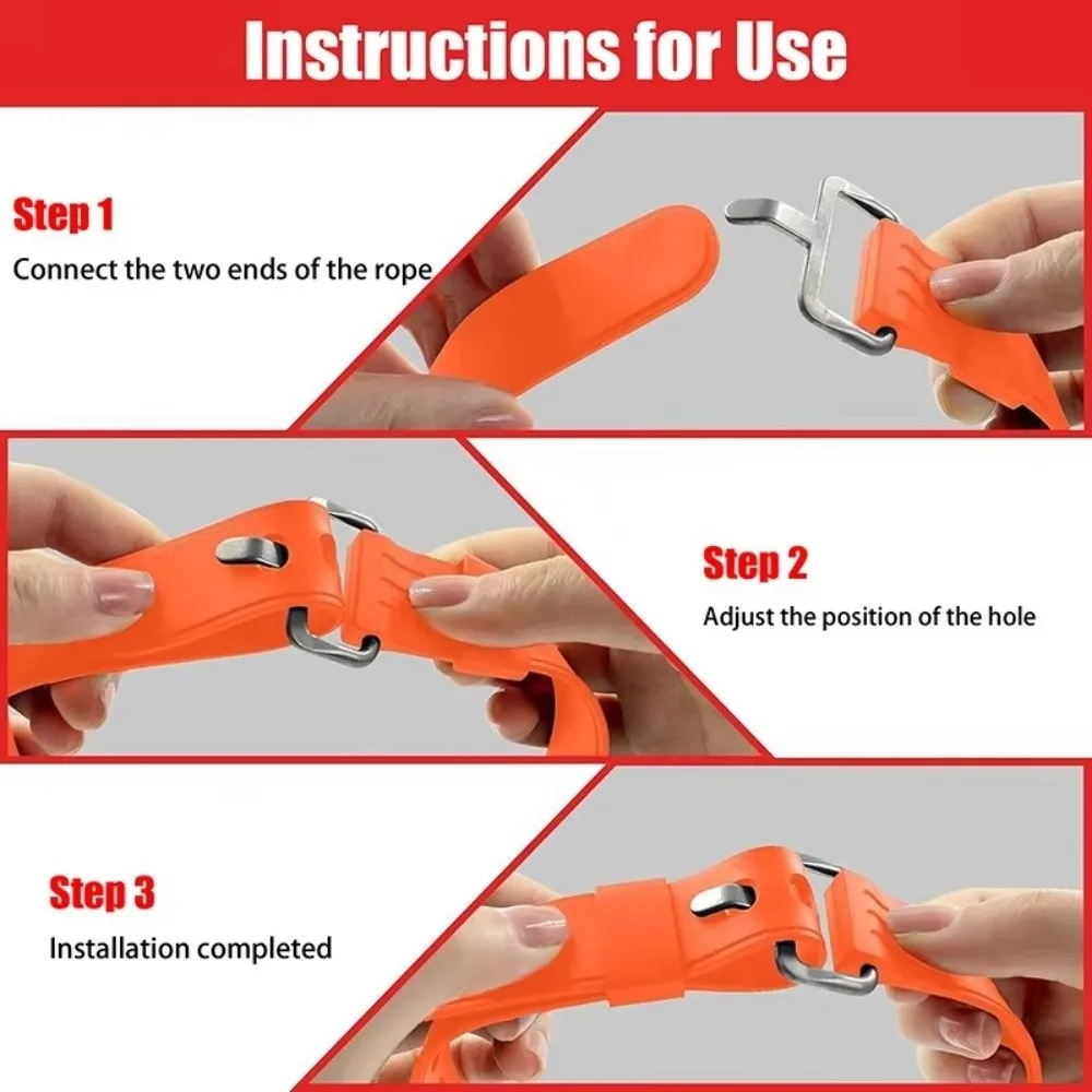 Belt Buckle Rubber Tension Strap Adjustable Quick Release Tool Cargo Tie-Down Strap 35/45/55cm Silicone Luggage Bundling Strap