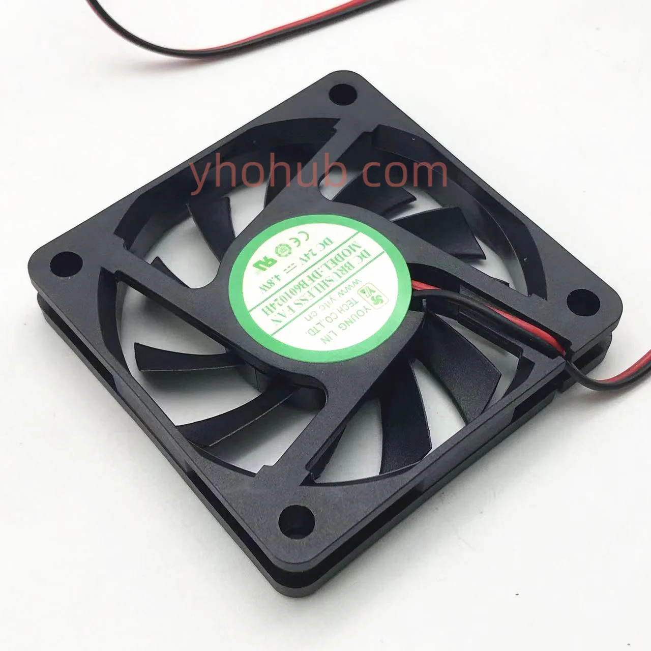 

Young Lin DFB601024H DC 24V 4.8W 60x60x10mm 2-Wire Server Cooling Fan