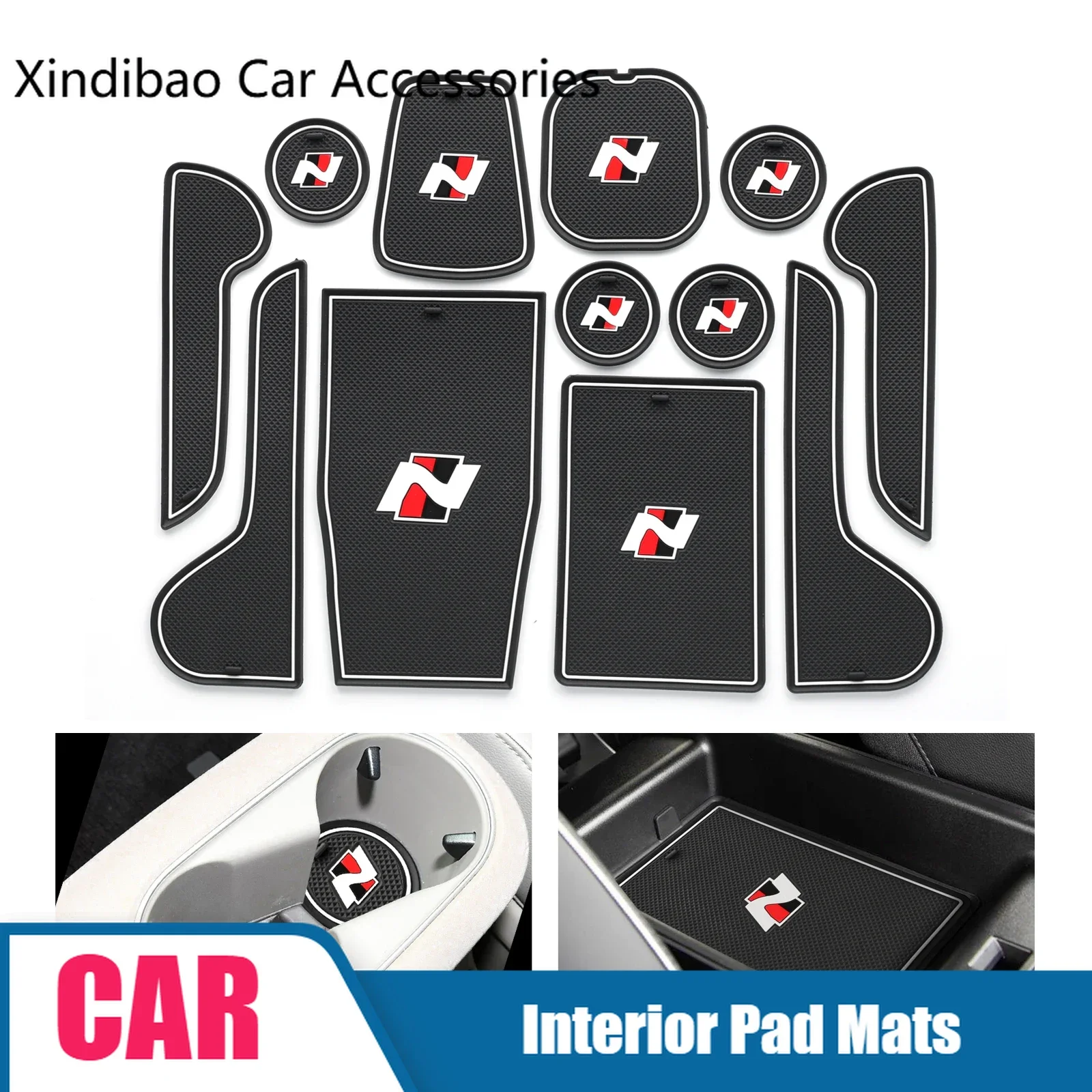 

for Hyundai IONIQ 5 Anti-Slip Gate Slot Mat Door Groove Pad Cup Holder Interior Accessories Rubber Coaster