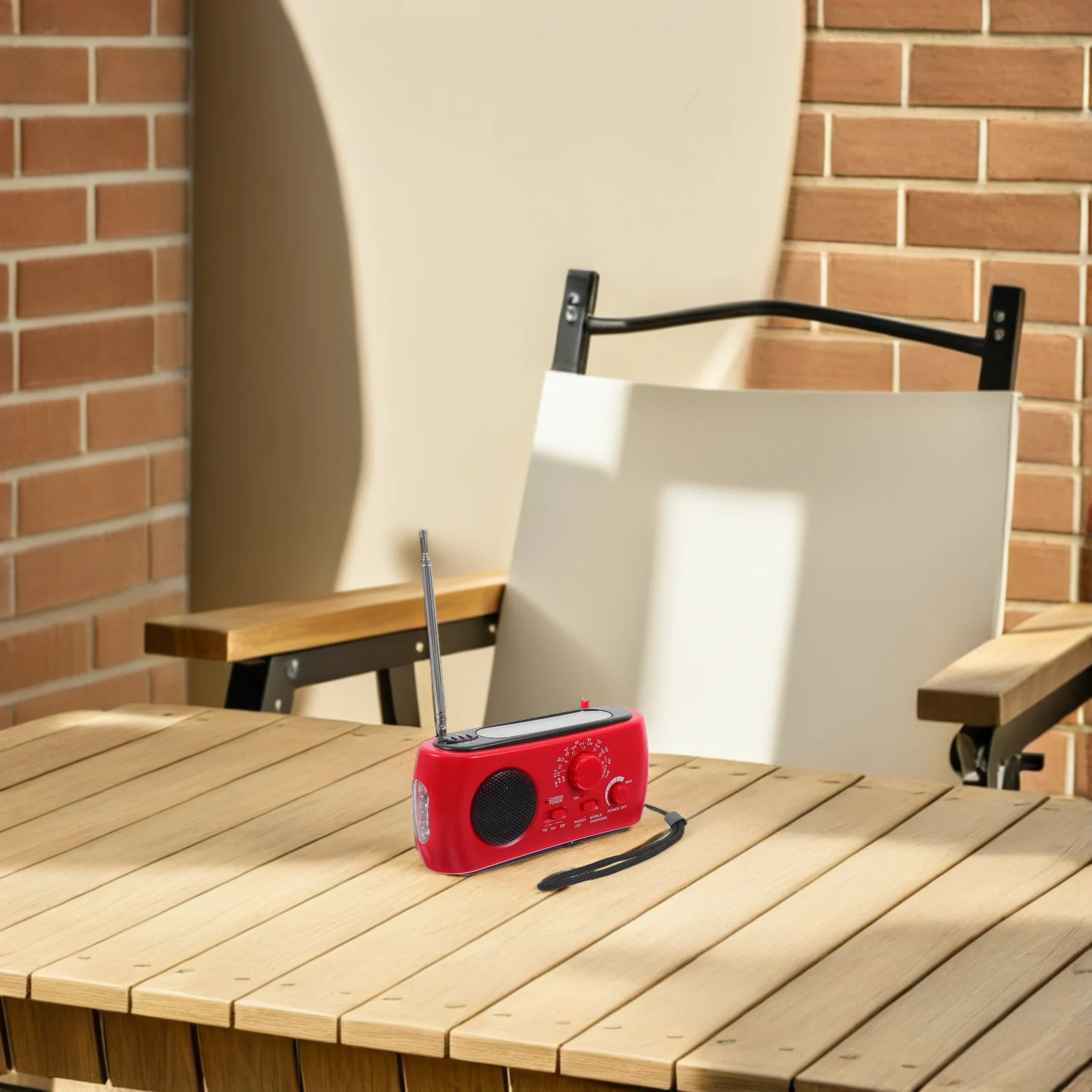 

Solar Hand Crank Emergency Radio Portable Weather Radio Compact Outdoor for Hiking Camping Survival Use Crank Manual Generator