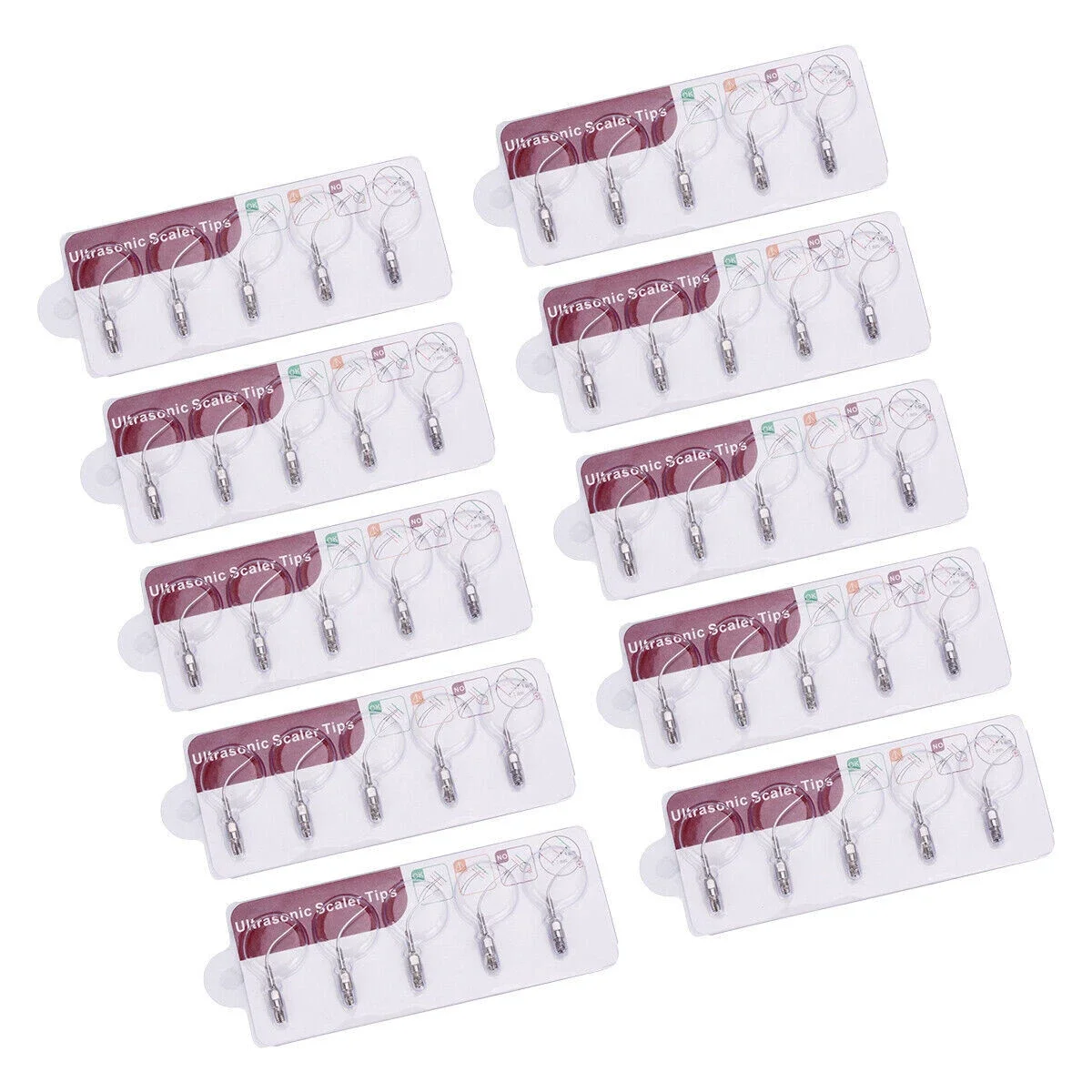 

10PCS Dental Ultrasonic Piezo Scaler Scaling Endo Perio Tip PS1 Fit SIRONA Scaler Handpiece