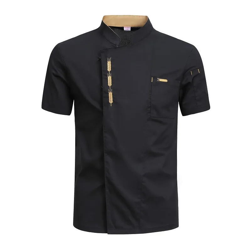 Cozinheiro Jacket para Catering e Cozinhar, Camisa Branca, Roupas de Restaurante, Cozinha Chef T-shirt, Baker Work Uniform, Garçom e Hotel Clothes, Café Macacão