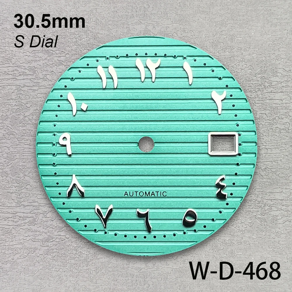 30.5mm S Logo Arab Dial Fit NH35/NH36/4R/7S Automatic Movement Stripe High Quality Dial Watch Modification Accessories