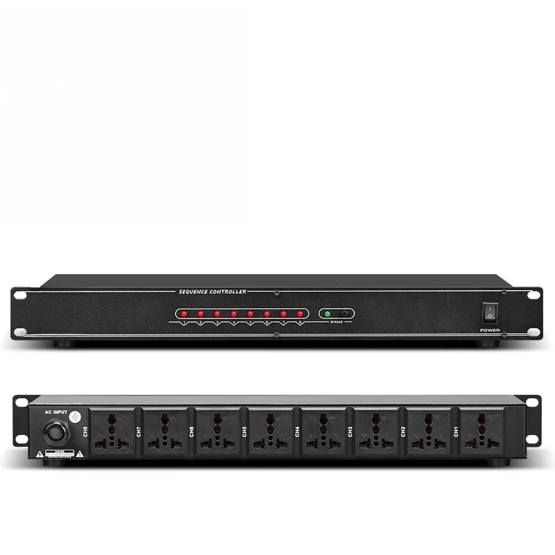 Power Sequencer with Filter Power Independent Manager Socket with Air Switching Voltage Display Stage