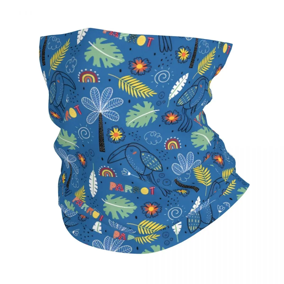 Safari Parrot Kids Animal Collection Thin Bandana Neck Gaiter Wrap Scarf Headband Neck Cover