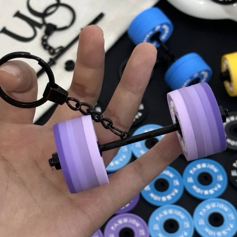 Fitness Keychain Gym Barbell Keychain Weightlifting Keyring Silicone Motivational Weightlifting Gifts,Gifts for Personal Trainer - náhled 6