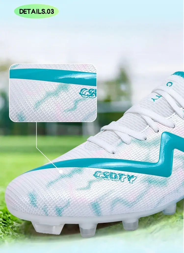Original Marke blau Herren profession elle Fußballs chuhe Rasen rutsch feste Fußballs chuhe für Männer Schnürung Low Cut Fußball Turnschuhe männlich – Detail 8