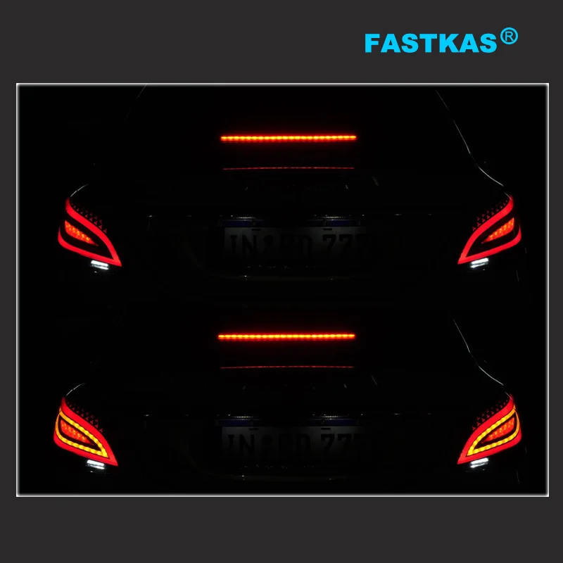 1 Pair LED Tail Light for Mercedes Benz W205 2015-2021 Taillights C300 C260 with CLS Style Design LED Rear Tail Lamps