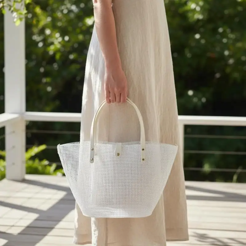 1 Set Schwarzes Netzgewebe aus Kunststoff für Stickerei, Handgewebte Tasche, DIY-Werkzeugset, Geldbörse, DIY-Material für Handarbeitsliebhaber, Handgemachtes Geschenk – Detail 5