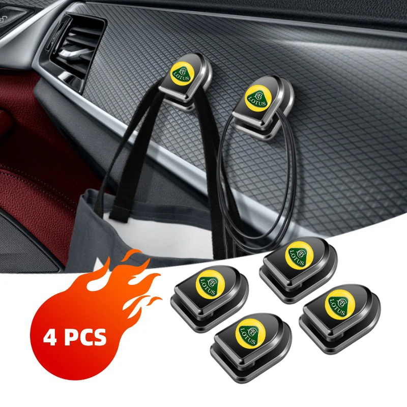 4pcs Car Hooks Keychain Invisible Hanger Fastener Clip For Lotus Eletre Emira Evija Envya Elise Evora Esprit Eterne Elite