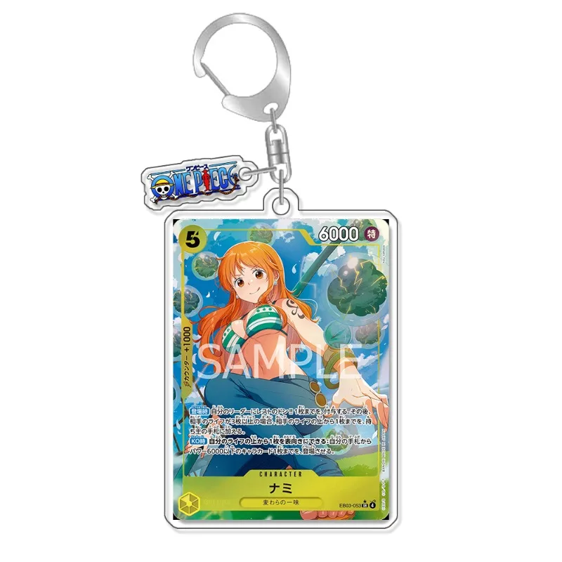 Keychain OP OPTCG Card Tashigi Nami Kola Uta Backpack Pendant Anime Game Fans Gift Recycled Acrylic Decoration Rare Card Toy view 6