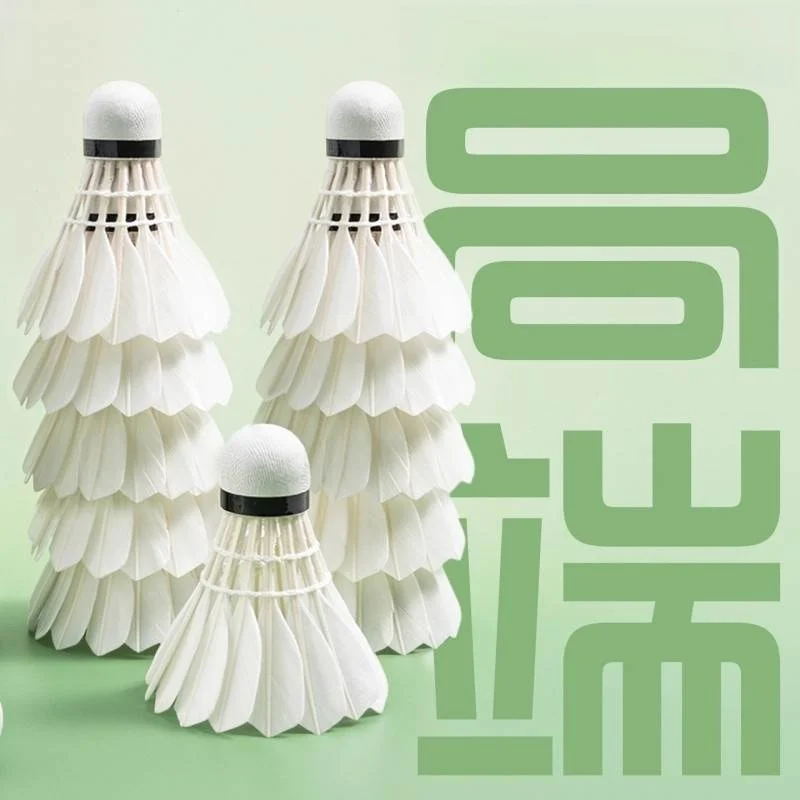 

Indoor Outdoor Badminton Shuttlecocks Durable Windproof Stable Break 6 Pack 12 Pack Training Grade Natural Feather