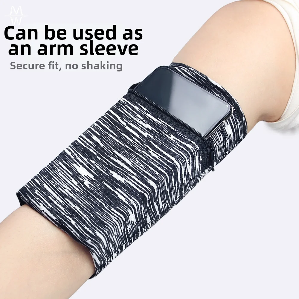 Lightweight Zipper Wrist Wallet Pouch Sweat UV Dust Resist For Gym Cycling Running Desert Outdoor Sports Hold Phone Key Card