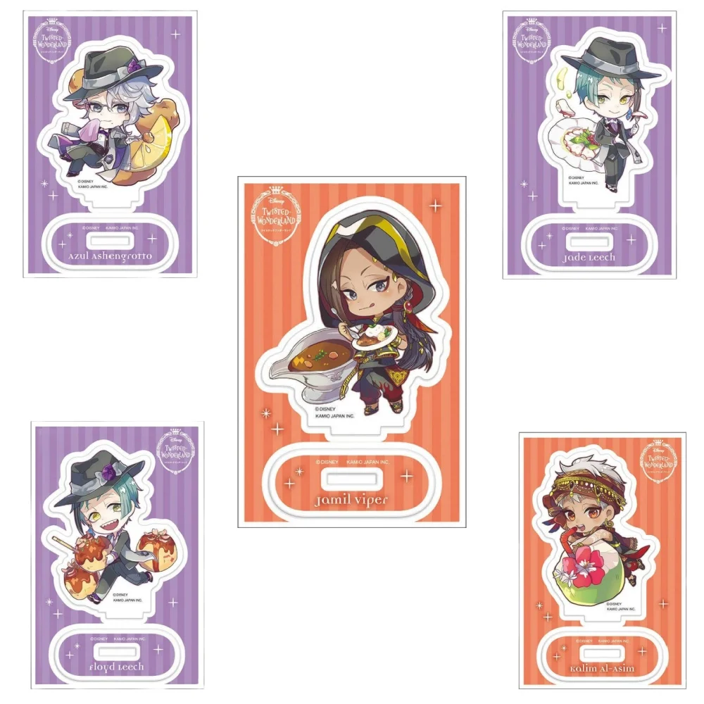 5szt Charm Fans Gifts New Acrylic Stand Twisted-Wonderland HD Figure Scary Ver Anime Toy Desktop Ornament Collection About 10cm