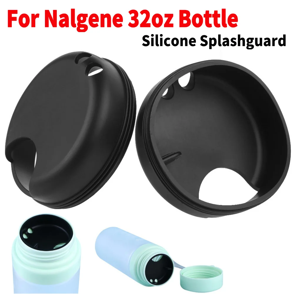 2pcs Anti-Spill Lids for Nalgene 32oz Silicone Splashguard for Nalgene 32oz Wide Mouth Bottle Portable Water Bottle Accessories