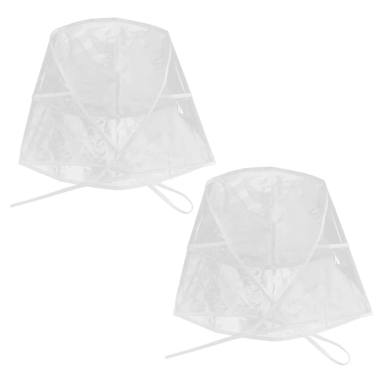 2 Piezas de Gorros Impermeables Transparentes con Visera para Mujeres y Hombres, Ligeros y Portátiles, Protector de Cabello Elegante para Viajes