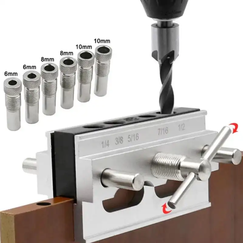 Precision Drilling Guide Positioner Self-Centering Vertical Drilling Guide Hole Puncher Precise Positioner Woodworking Tools