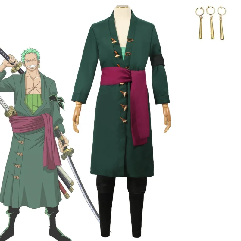 2025 新ロロノア・ゾロアニメ衣装ワンピース服セット着物大人子供コスプレアクセサリー p QAQ2