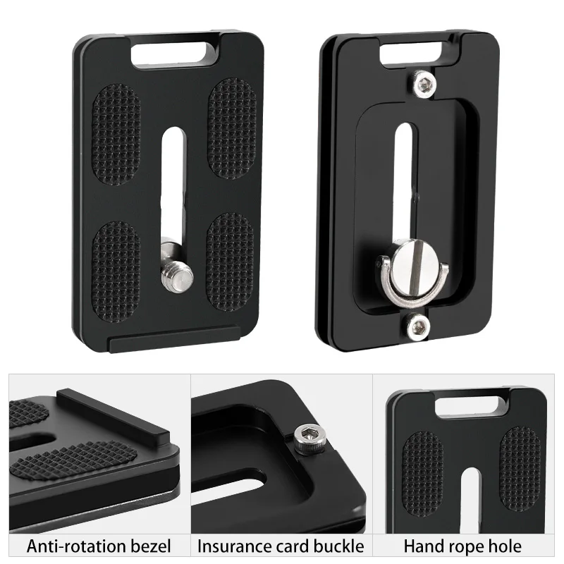 Tripod Quick Release Adapter Bottom Plate  Mounting Plate Quick Release Plate Anti-Rotation Baffle for SLR Camera Ball Head