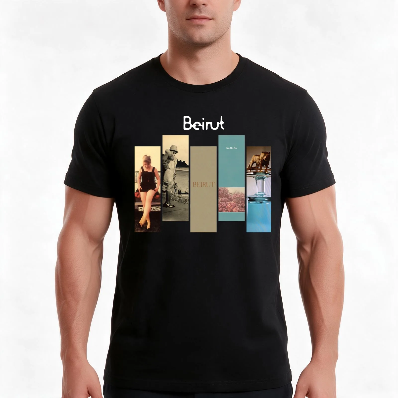 Beirut discography T-Shirt Summer Casual Cotton Tee Oversized Streetwear Tops Vintage Graphic Print Loose Fit Short Sleeve