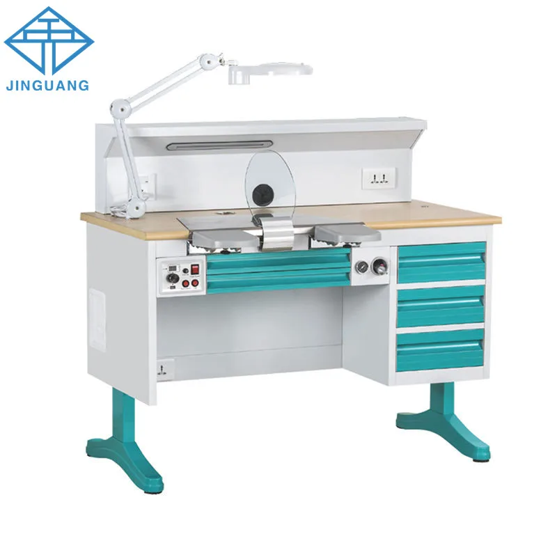 Jinguang Dental Technician Workbench Double or Single Dental Lab Work Bench Customizable 1M 1.2M 1.4M 1.6M 1.8M