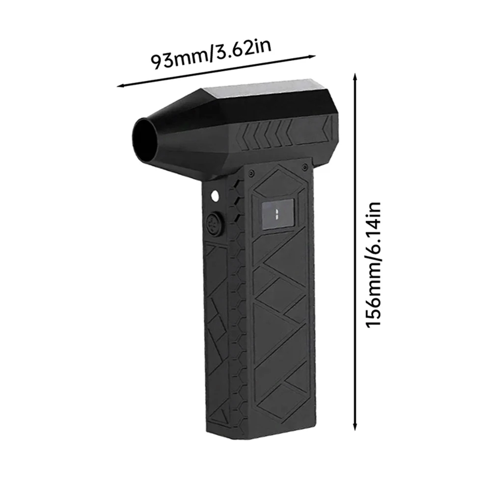 180000RPM Wireless Turbo Jet Blower Battery Level Display LED Lighting High-Speed Air Blower Handheld Turbo Jet Fan Dust Blowing