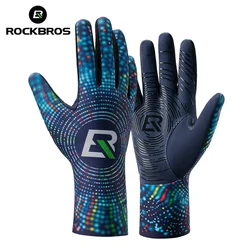 ROCKBROS Cycling Long Finger Gloves Mountain Road Cycling Gloves Full Finger Lengthened Wrist Guards Bike Gloves For Winter