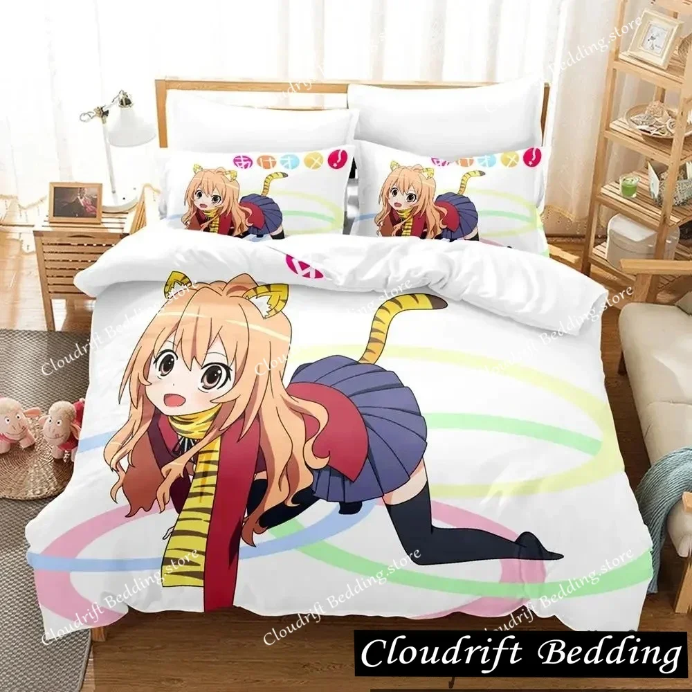 

Anime Toradora TIGER DRAGON Bedding Set Boys Girls Twin Queen King Size Duvet Cover Pillowcase Bed boys Adult Home Textileextile