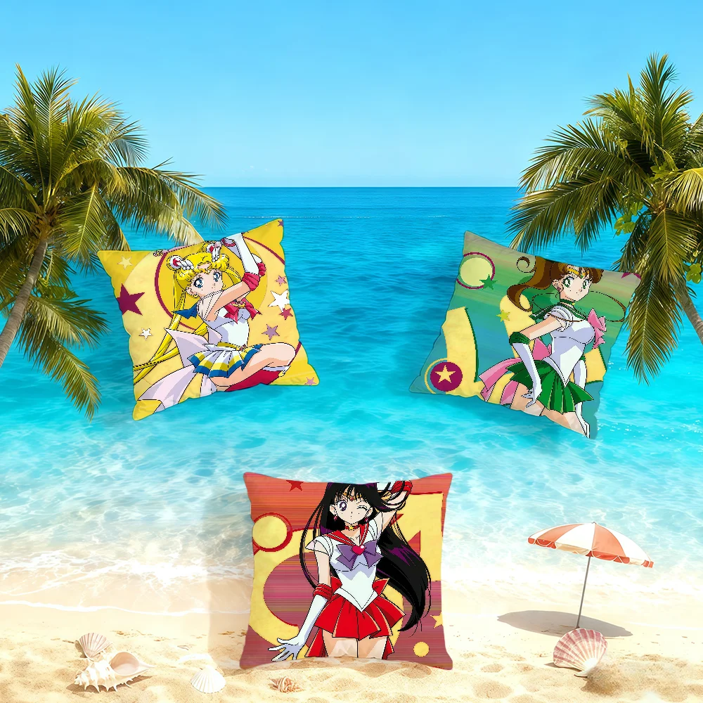 Funda de cojín Anime S-Sailor-ES M-Moon-ES, ropa de cama para el hogar, funda de almohada para sala de estar, funda de cojín simple y suave para la piel, regalo de fiesta
