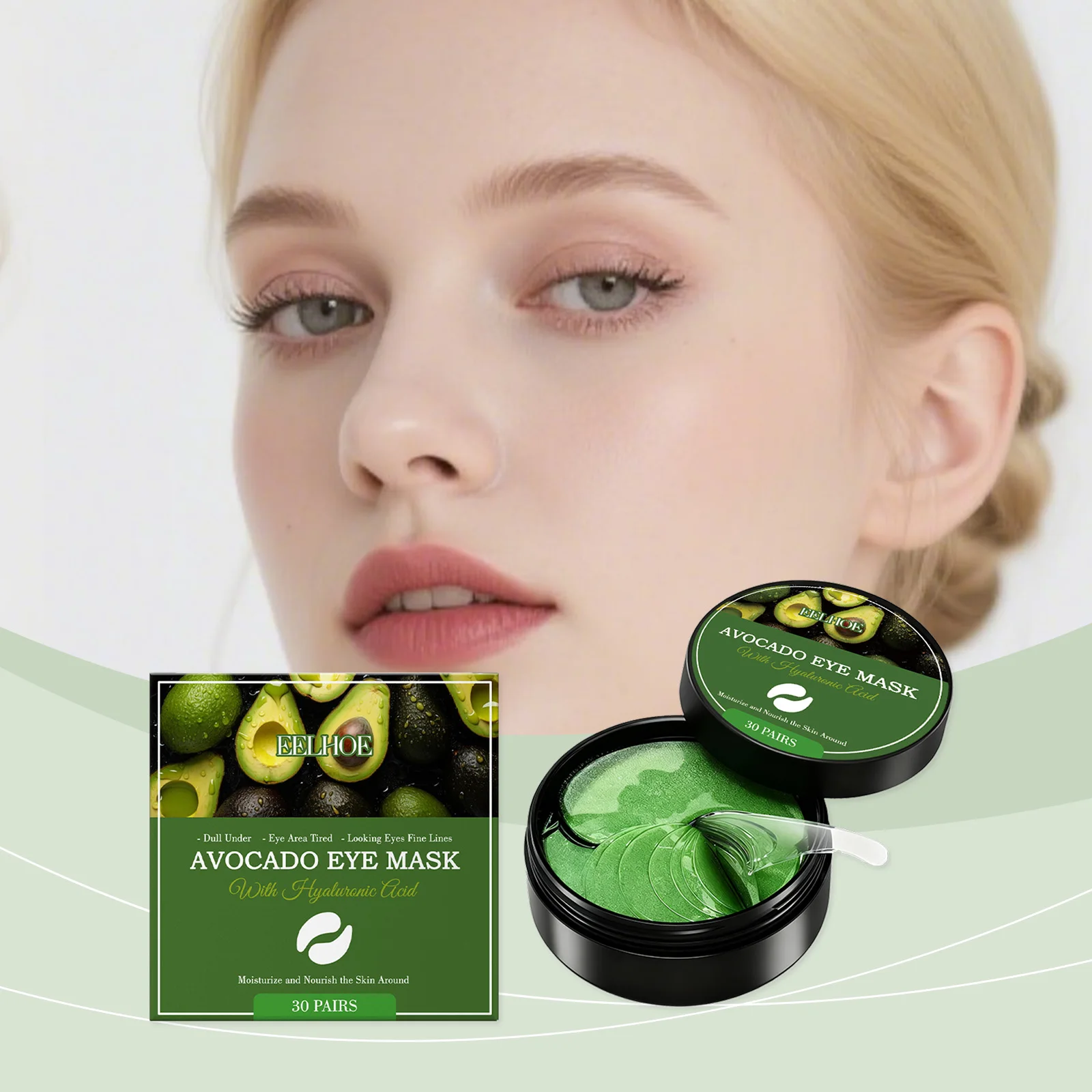 

Увлажняющая маска для глаз с гиалуроновой кислотой для ежедневного нежного применения: повышает увлажнение кожи вокруг глаз, улучшает стойкость макияжа.