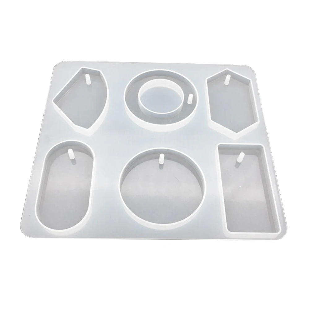 

Silicone Mold with Hanging Hole for DIY Jewelry Making Round White Resin Pendant Mould Flexible Reusable Craft Supplies