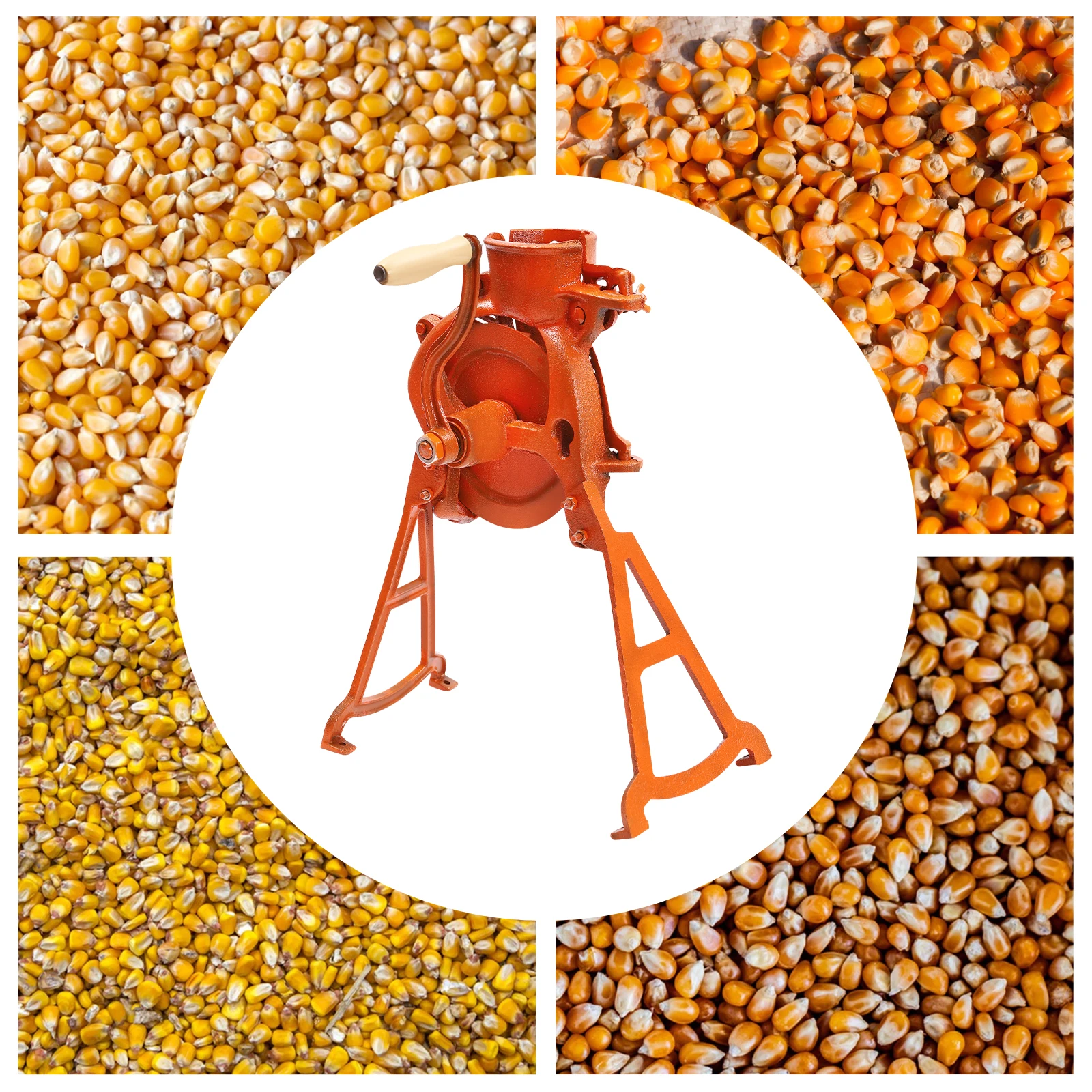 

Manual Corn Thresher, Corn Thresher, Hand Crank Corn Sheller,for quick cornhusking at home and on small farms,Orange