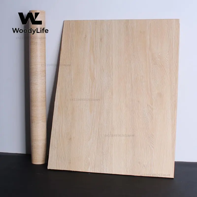 Yellow Oak Imitation Wood Grain Vinyl Waterproof Wallpaper Removable Wall Sticker Self-adhesive Kitchen Cabinet Home Decoration
