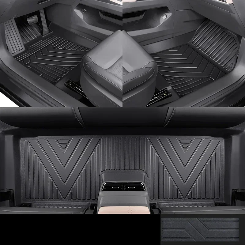 Custom Fit LHD TPE Car Floor Mats For BYD Leopard 8 2025 3PCS/Set Fully Surrounded Waterproof Non-Slip Foot Pads Accessories