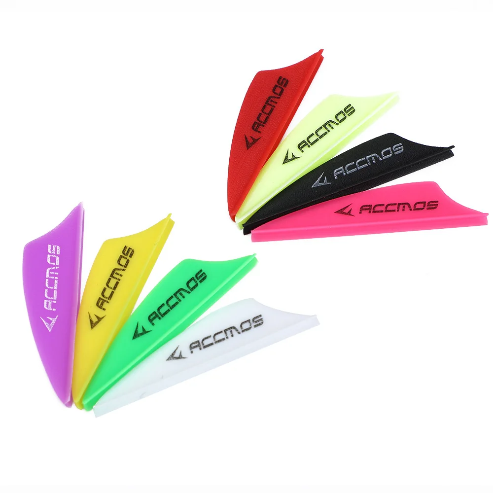 1.75 inch Archery Arrows Vanes Plastic Arrow Feather Fletching for DIY Archery Hunting Targeting Arrows (50pcs)
