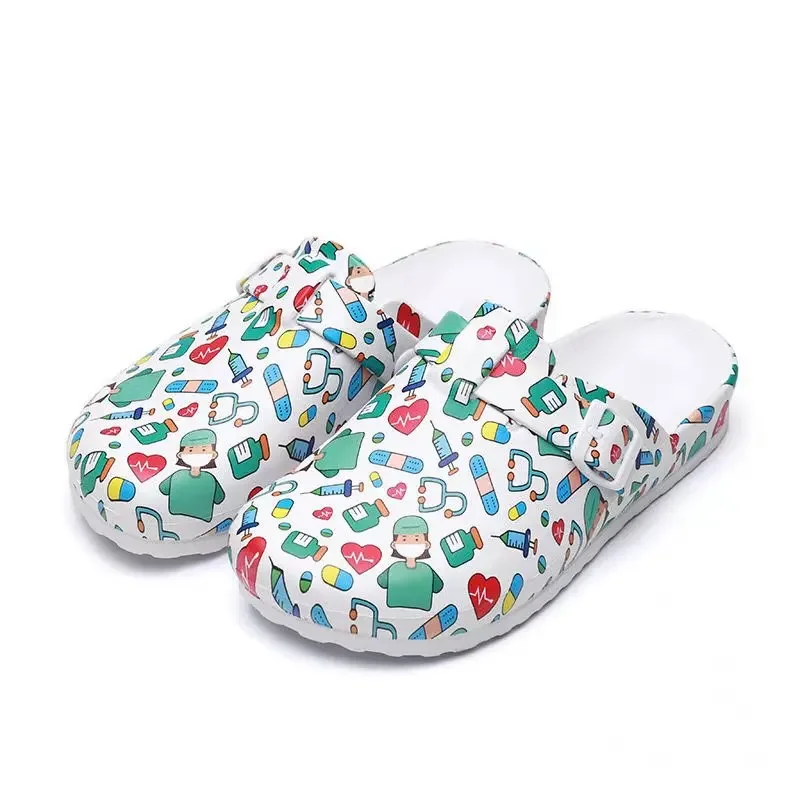 Medical Shoes EVA Non-slip Laboratory Doctor Clogs Non-slip Nurse Clogs Surgical Shoes Casual Beach Womens Work Slippers