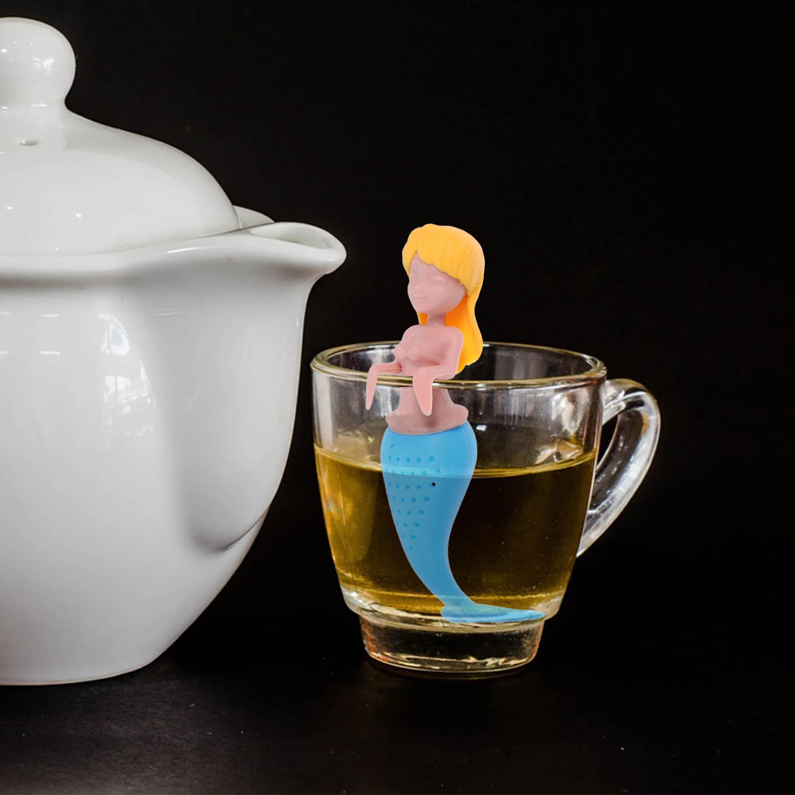 

Silicone Mermaid Shape Loose Leaf Strainer Kitchen Gadgets Gifts Tea Silicone Tea Filter Filter Otter Strainer