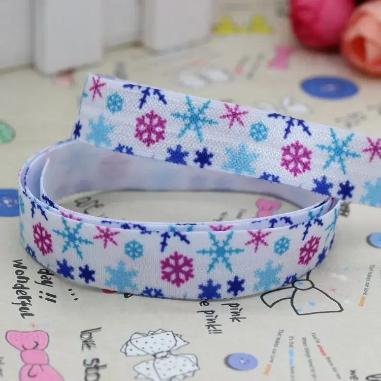 DHK 5/8'' 5yards Fold Elastic FOE Aztec Tribal Sea Snow Ballon Printed Headband Headwear Hairband Diy Decoration OEM C426