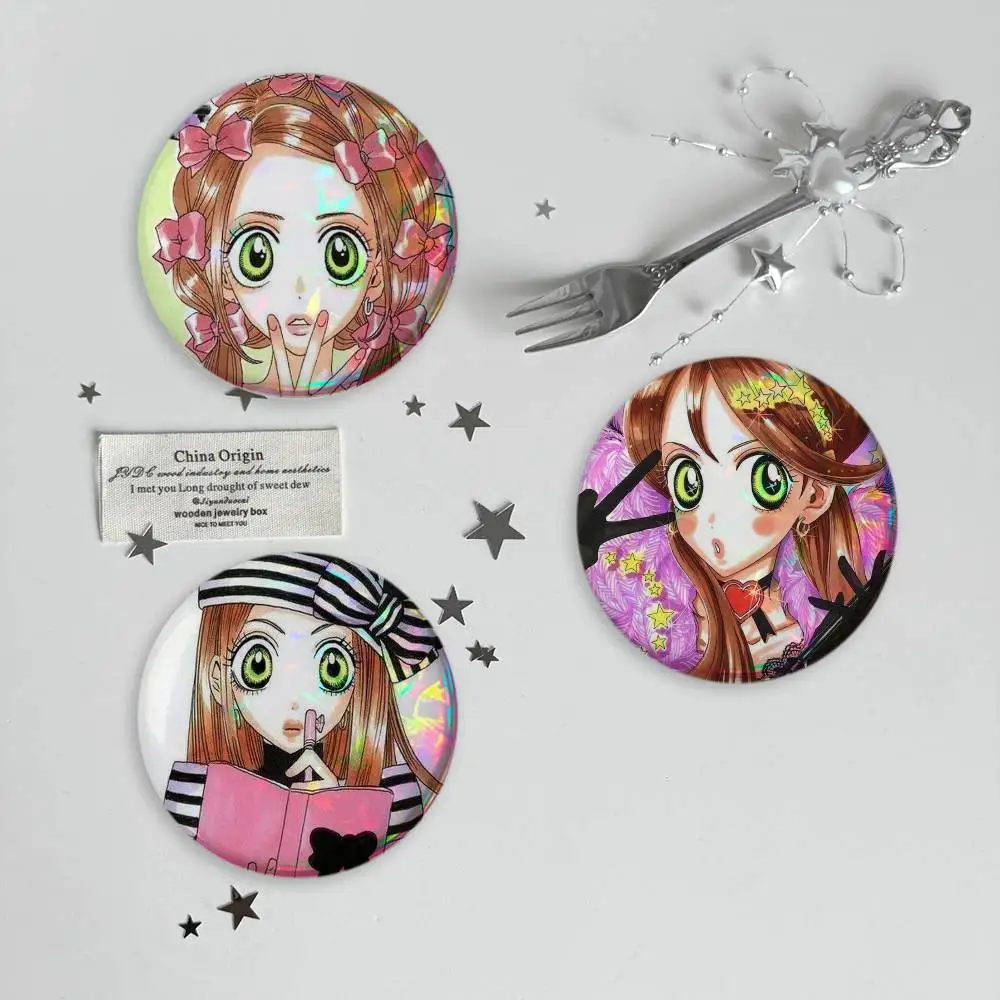 Anime S-Sugar Sugar Rune Brooches Cartoon Badge Pins Backpack Hat Accessories Friend Gift
