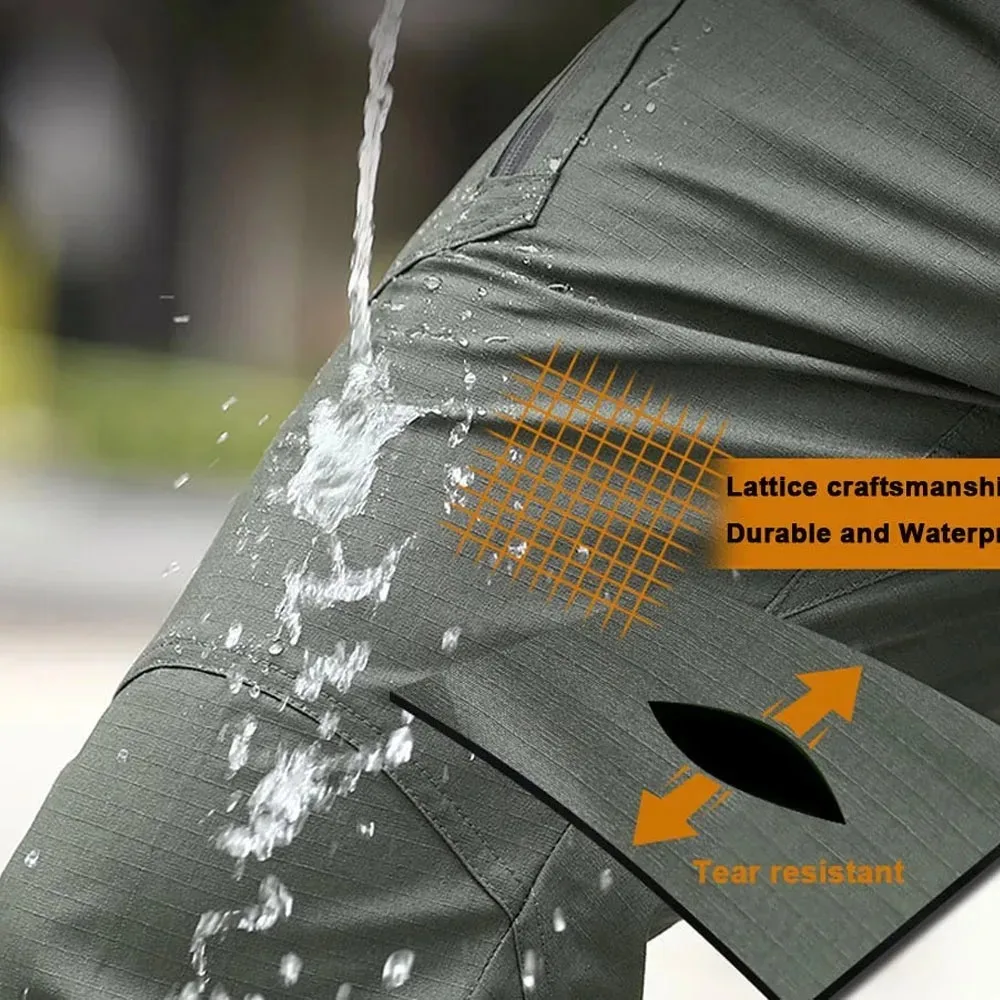 Pantalones tácticos militares urbanos para hombre, pantalones multifuncionales para escalada al aire libre, pantalones de camuflaje militar con