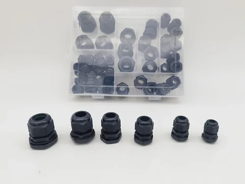 Imagen 2 del producto Juego de prensas de cables eléctricos de nailon, 33 piezas, 50 piezas, tamaño PG11 M25, agarre de Cable de entrada, unión con juntas