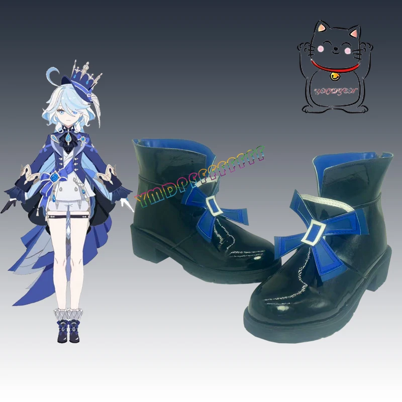 لعبة الرسوم المتحركة Genshin Impact Fengdan Shuishen cos أحذية شخصية جديدة Fuclos أحذية كوسبلاي Funina cos أحذية عالية مخصصة للهالوين #4