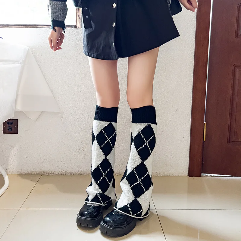 Leg Warmers Women Harajuku Warm Pile Socks Kawaii Knit Love Foot Warmers Y2K Lingerie Accessories Calf Knee Socks Lolita Socks
