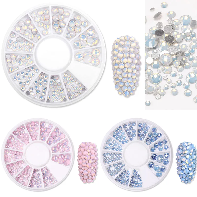 3D Crystal Nails Art Rhinestone Glitter Small Irregular Beads Flatback Glass Nail Art Decoration Stone In Wheel DIY Tips