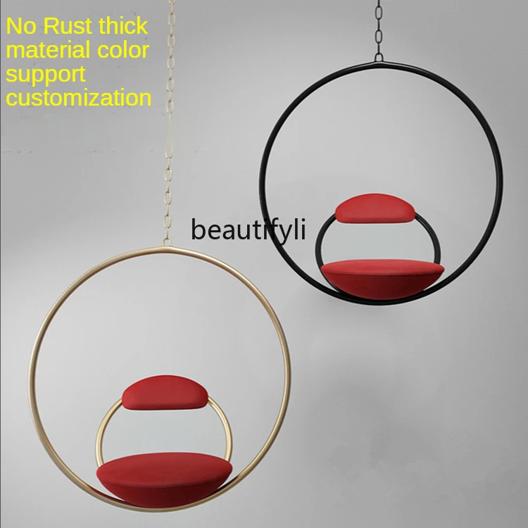 GY Customized Single Bubble Chair Indoor Living Room Balcony Nordic Lazy Hanging Basket Household Outdoor Swing Glider